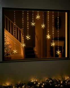 Snowflake Curtain Light String, 1.2 M