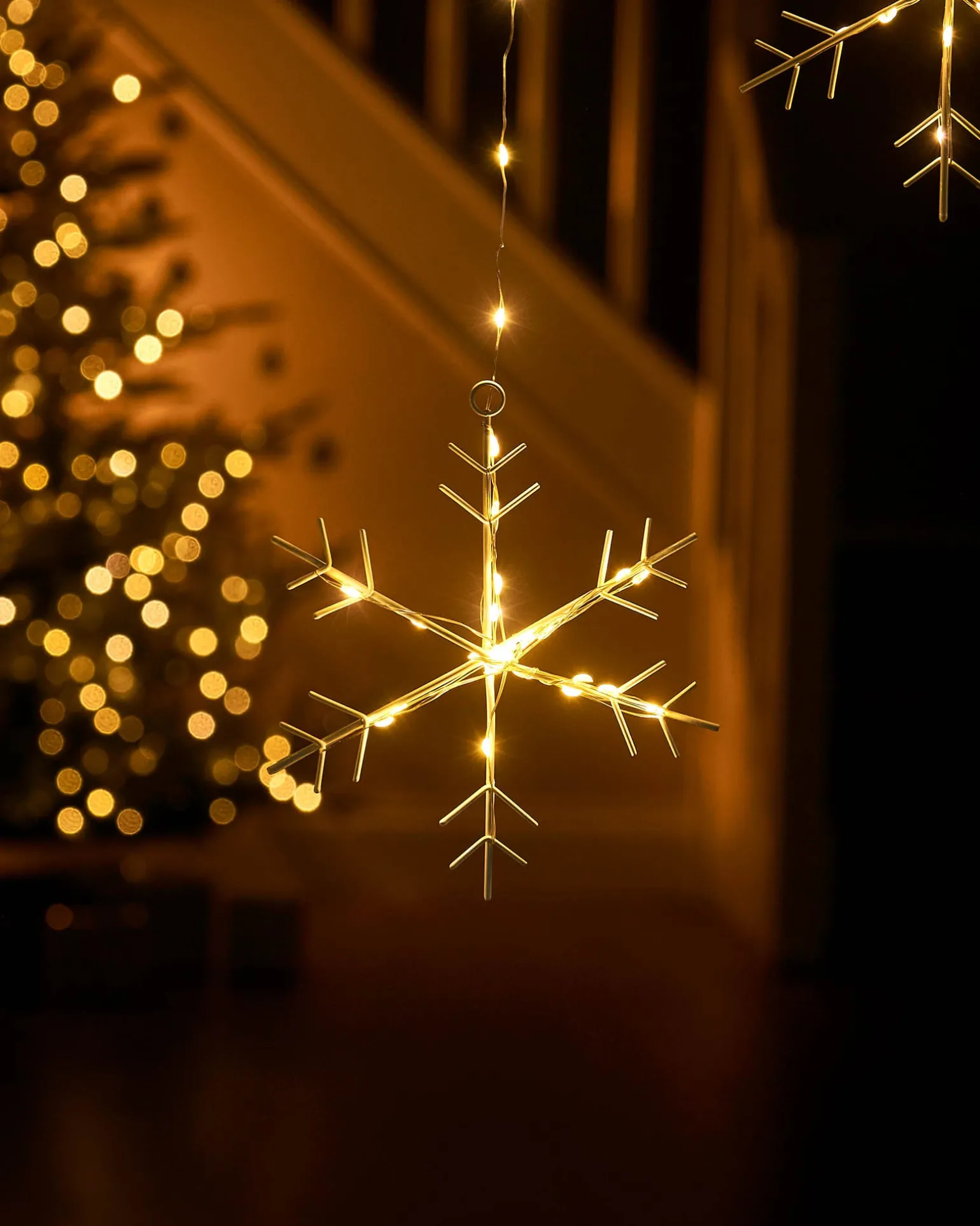 Snowflake Curtain Light String, 1.2 M