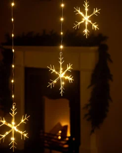 Snowflake Curtain Light String, 1.2 M
