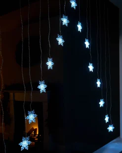 Snowflake Curtain Net Light, White, 1.2 M