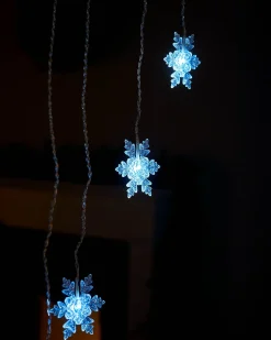 Snowflake Curtain Net Light, White, 1.2 M