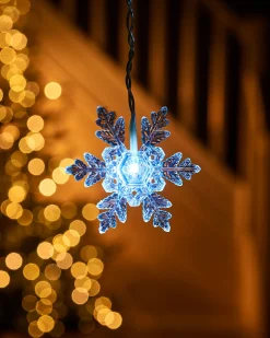 Snowflake Curtain Net Light, White, 1.2 M