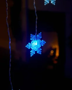 Snowflake Curtain Net Light, Blue/White, 1.2 M