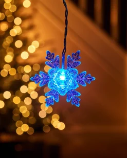 Snowflake Curtain Net Light, Blue/White, 1.2 M