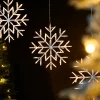 Snowflake Silhouette, Warm White, 36 Cm