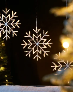 Snowflake Silhouette, Warm White, 36 Cm