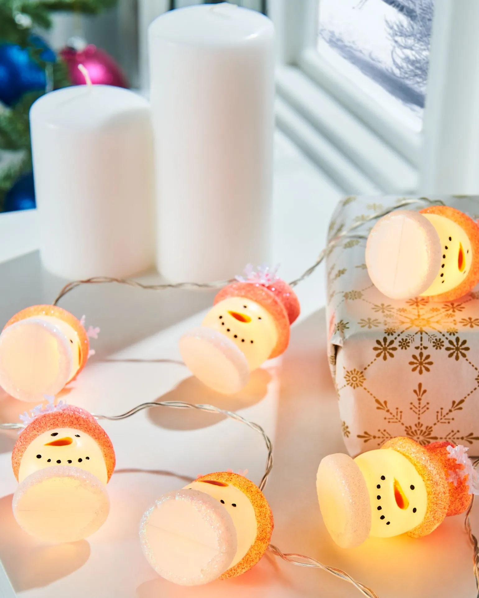 Snowman LED Light String, 1.8 M