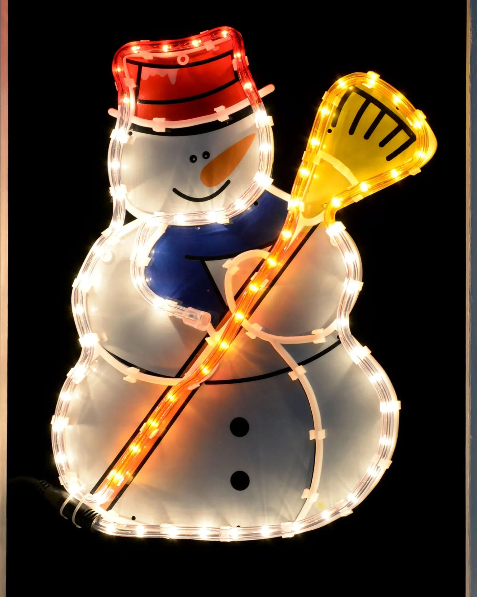 Snowman Rope Light Silhouette, 42 Cm