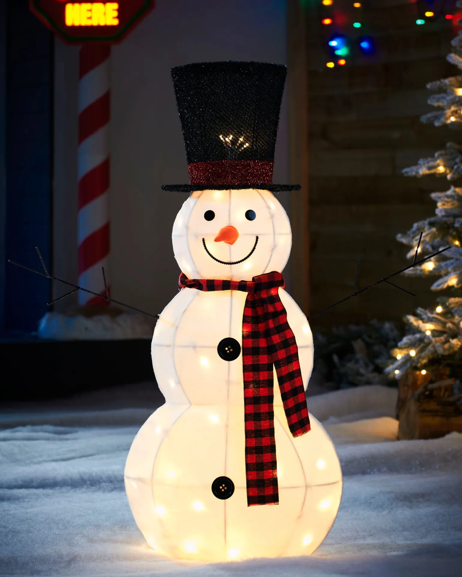Snowman Silhouette, 95 Cm