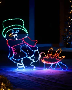 Snowman With Fire Rope Light