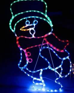Snowman With Fire Rope Light