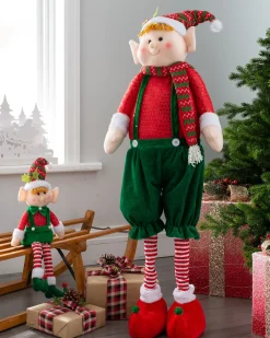 Standing Elf Figurine With Extendable Legs, 60-109 Cm