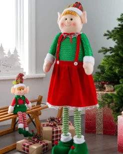 Standing Elf Figurine With Extendable Legs, 60-109 Cm
