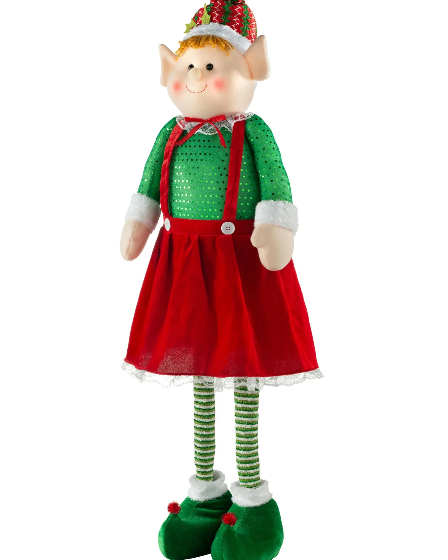 Standing Elf Figurine With Extendable Legs, 60-109 Cm