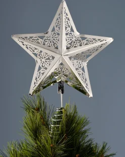Star Christmas Tree Topper, Silver, 30 Cm