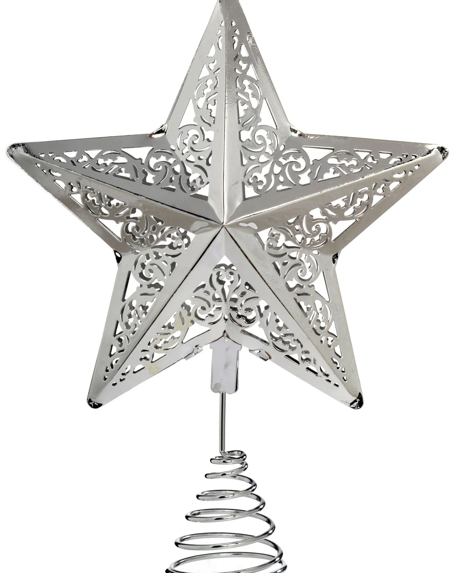 Star Christmas Tree Topper, Silver, 30 Cm