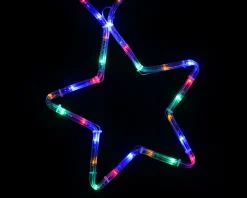 7-Star Motif Rope Light Silhouette, Multi-Colour, 300 Cm