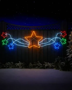Star Motif Rope Light Silhouette, 190 Cm
