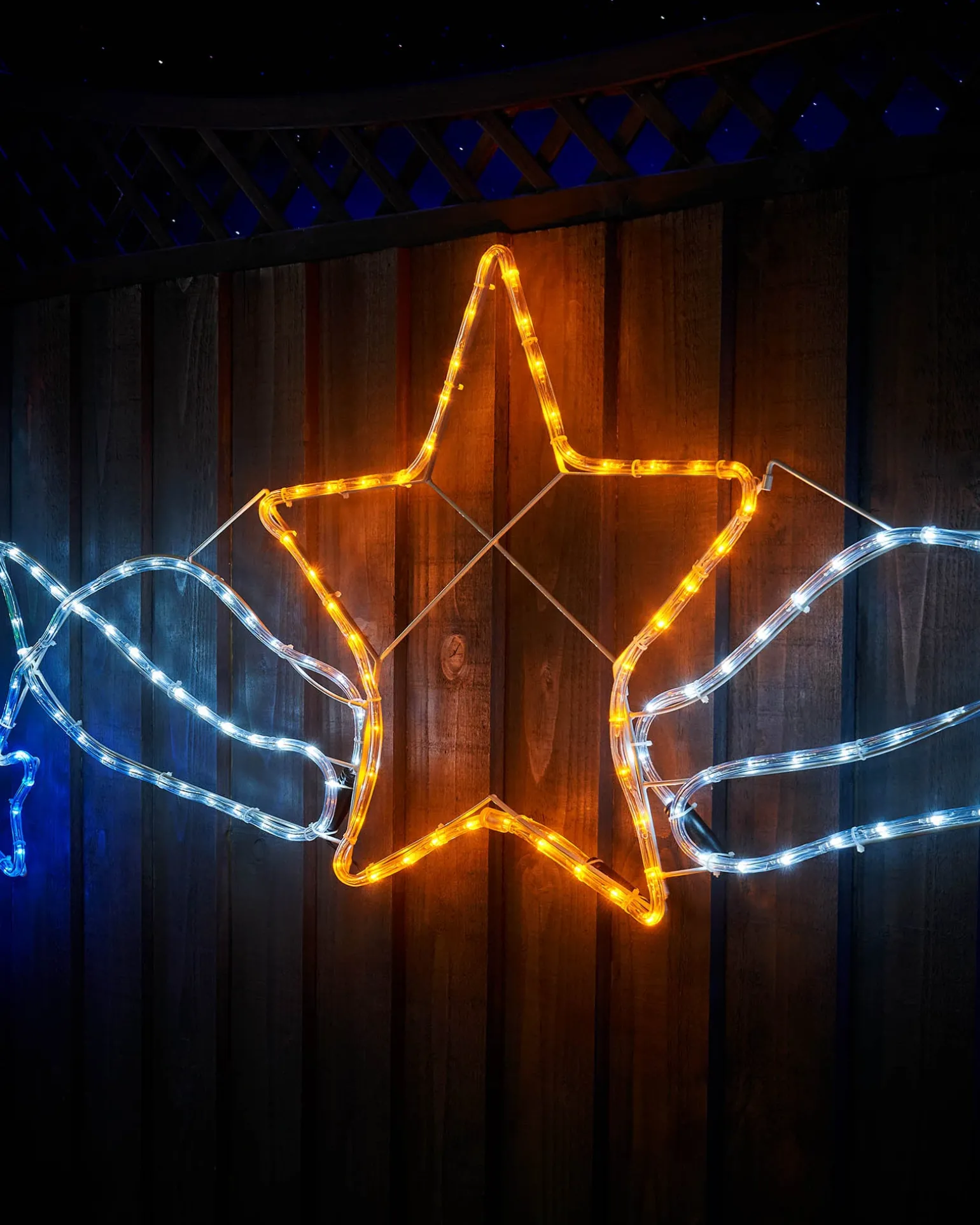 Star Motif Rope Light Silhouette, 190 Cm