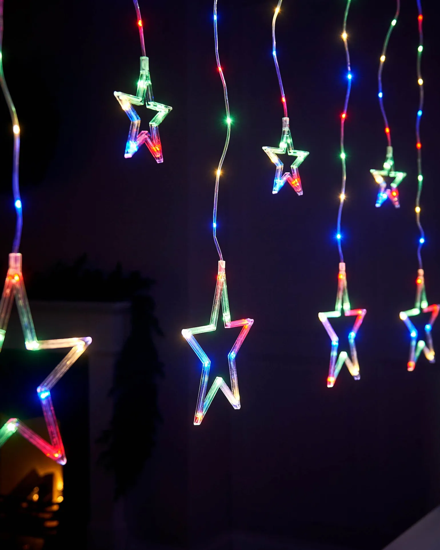Star Silhouette Curtain Light, 2.1 M
