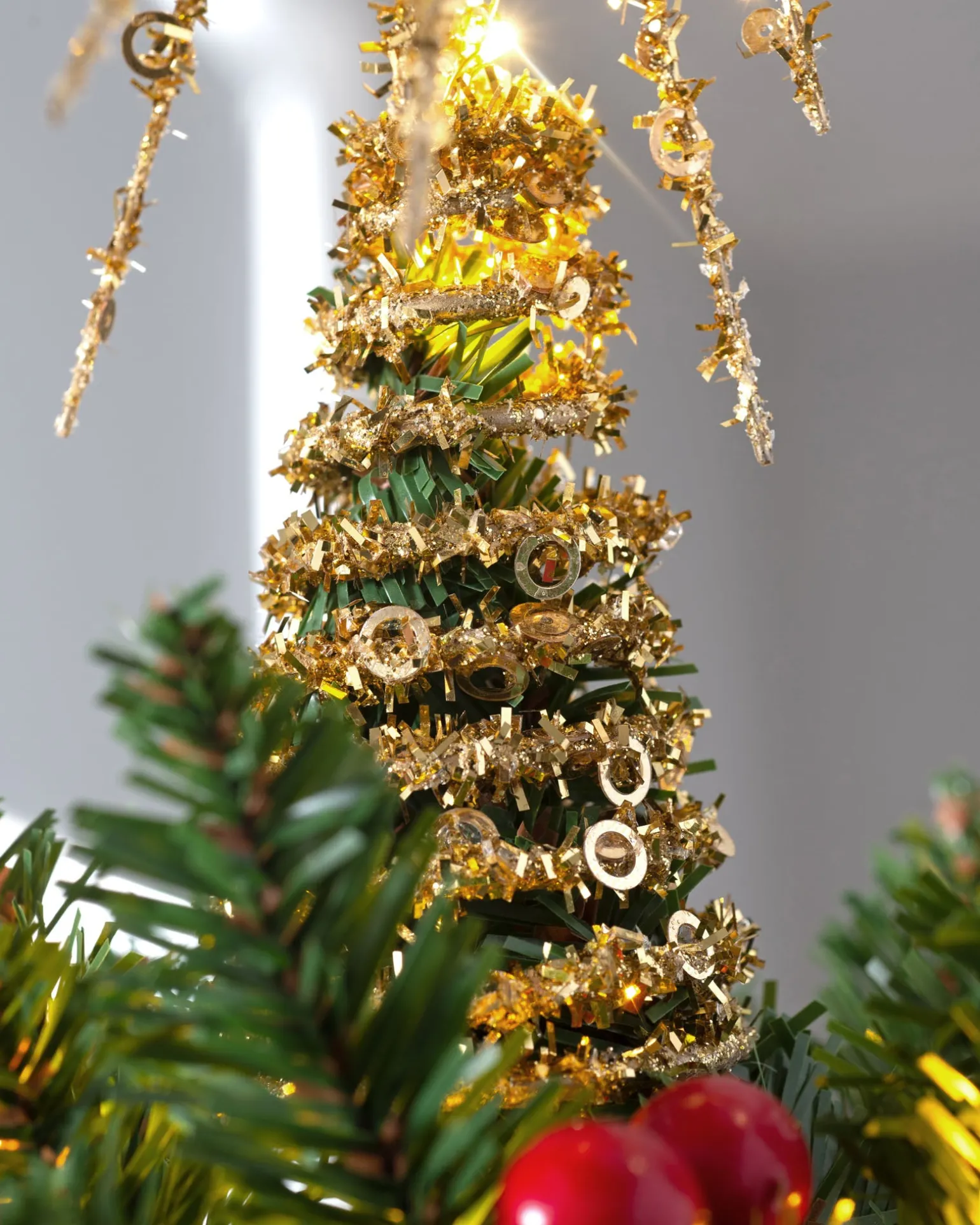 Starburst Christmas Tree Topper, Gold, 32 Cm