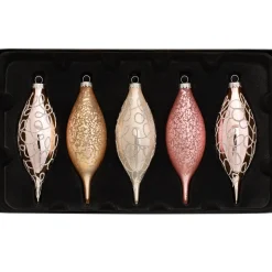 Sweet Harmony Glass Baubles, 5 Pack, 15 Cm