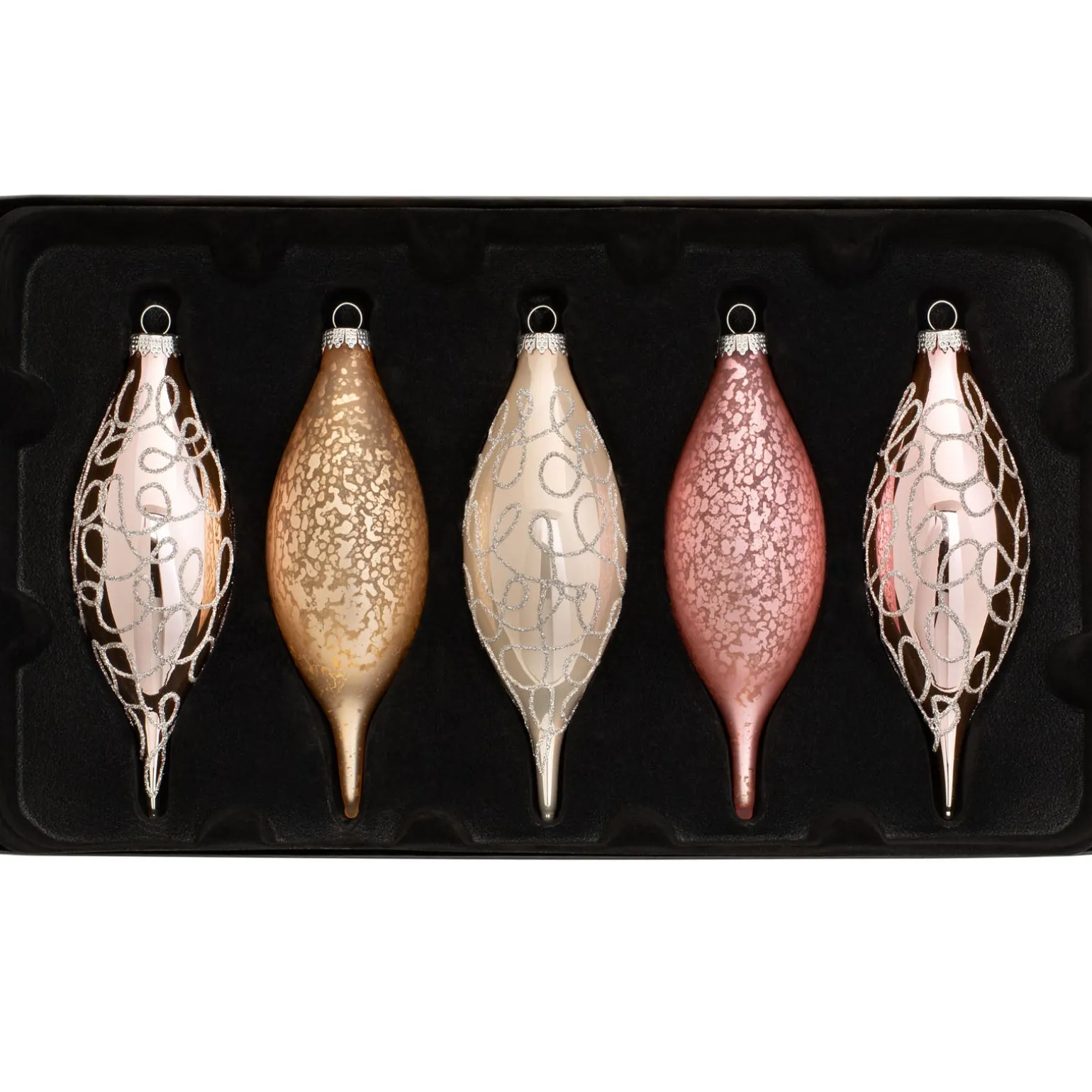 Sweet Harmony Glass Baubles, 5 Pack, 15 Cm