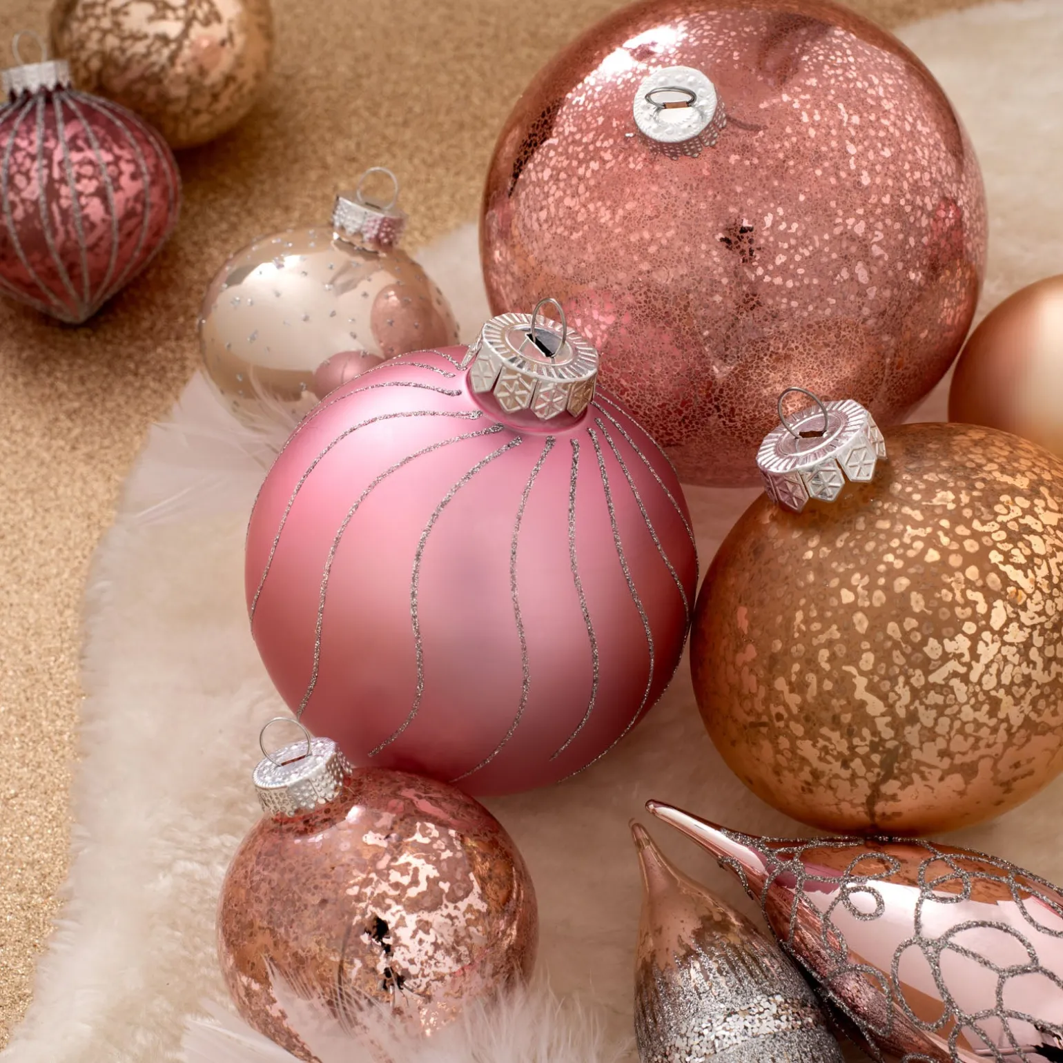 Sweet Harmony Glass Baubles, 3 Pack, 10 Cm