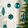 Teal Glass Baubles, 20 Pack