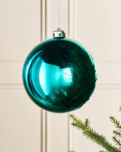 Teal Large Gloss Shatterproof Bauble, 15 Cm