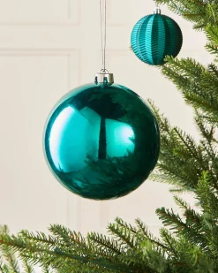 Teal Large Gloss Shatterproof Bauble, 15 Cm