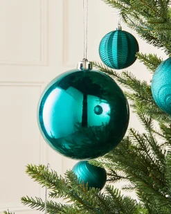 Teal Large Gloss Shatterproof Bauble, 15 Cm
