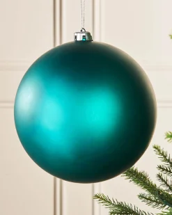 Teal Large Matt Shatterproof Bauble, 20 Cm