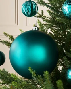 Teal Large Matt Shatterproof Bauble, 20 Cm