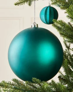 Teal Large Matt Shatterproof Bauble, 20 Cm