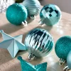 Teal Shatterproof Baubles Set, 42 Pack