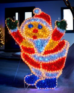 Tinsel Santa LED Rope Light Silhouette, 92 Cm