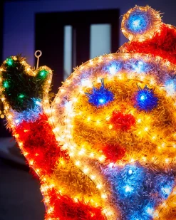 Tinsel Santa LED Rope Light Silhouette, 92 Cm