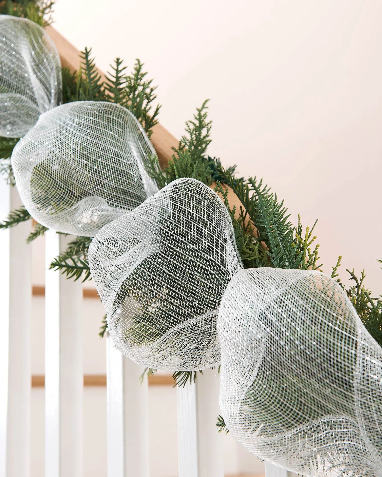 Transparent Mesh With Thin Striped Silver Foil, 9 M