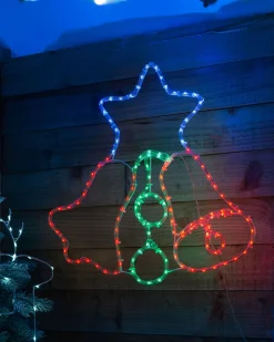 Twin Bells Rope Light Silhouette, 48 Cm