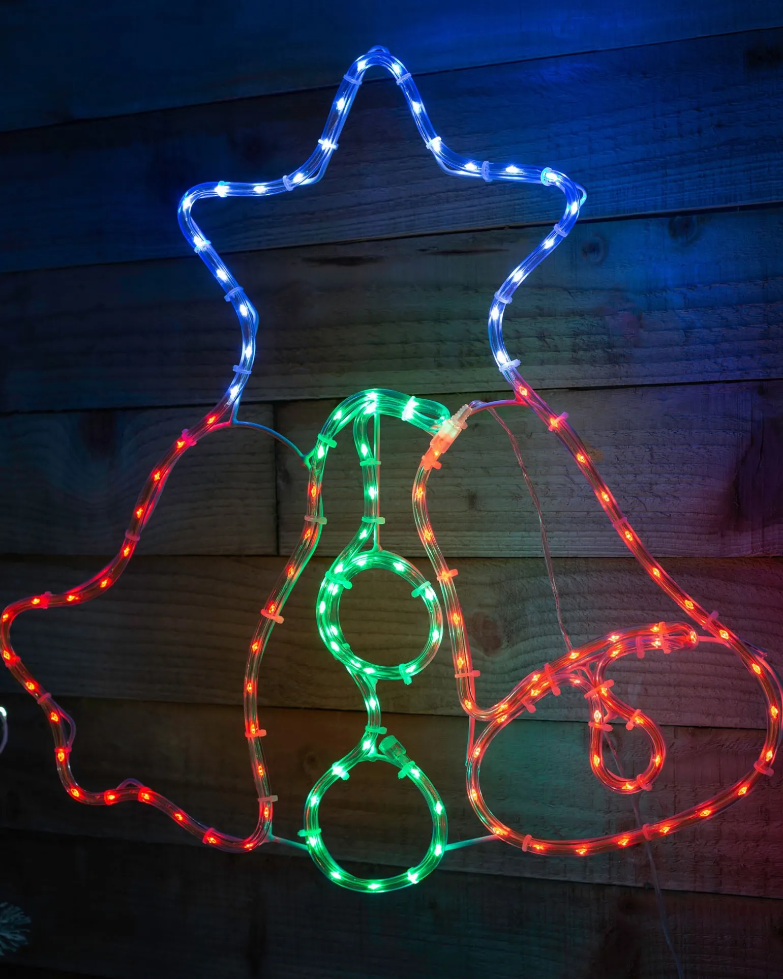 Twin Bells Rope Light Silhouette, 48 Cm