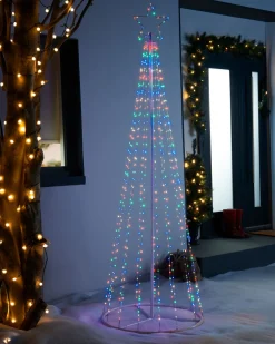 Waterfall Christmas Tree, Rainbow, 2.1 M