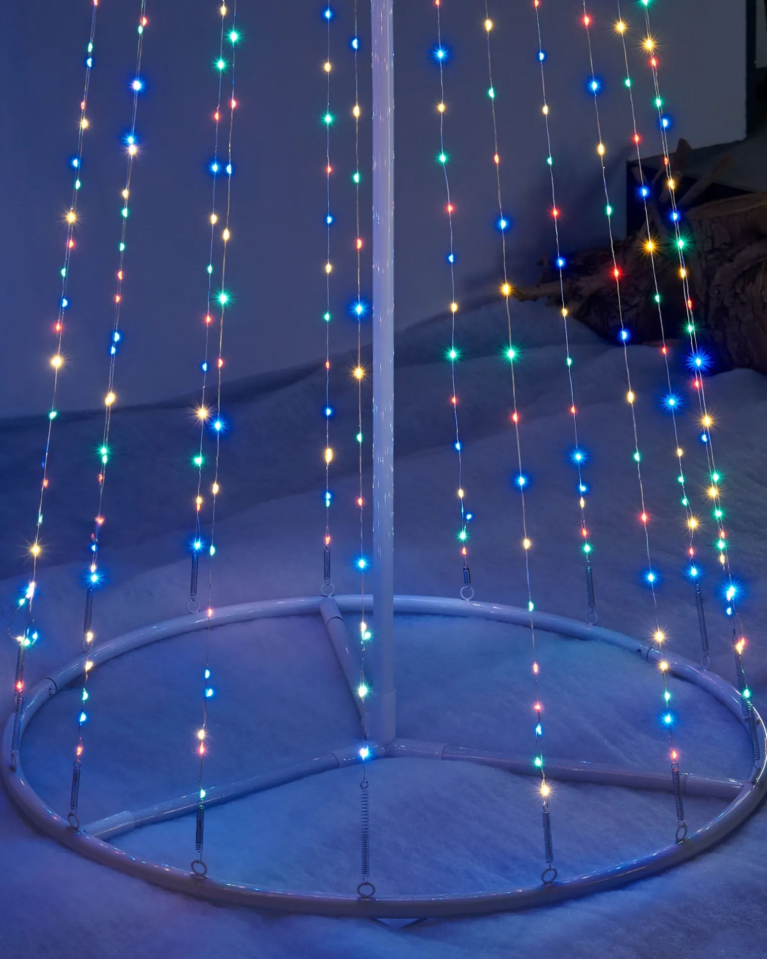 Waterfall Christmas Tree, Rainbow, 2.1 M