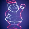 Waving Santa Rope Light Silhouette, 51 Cm