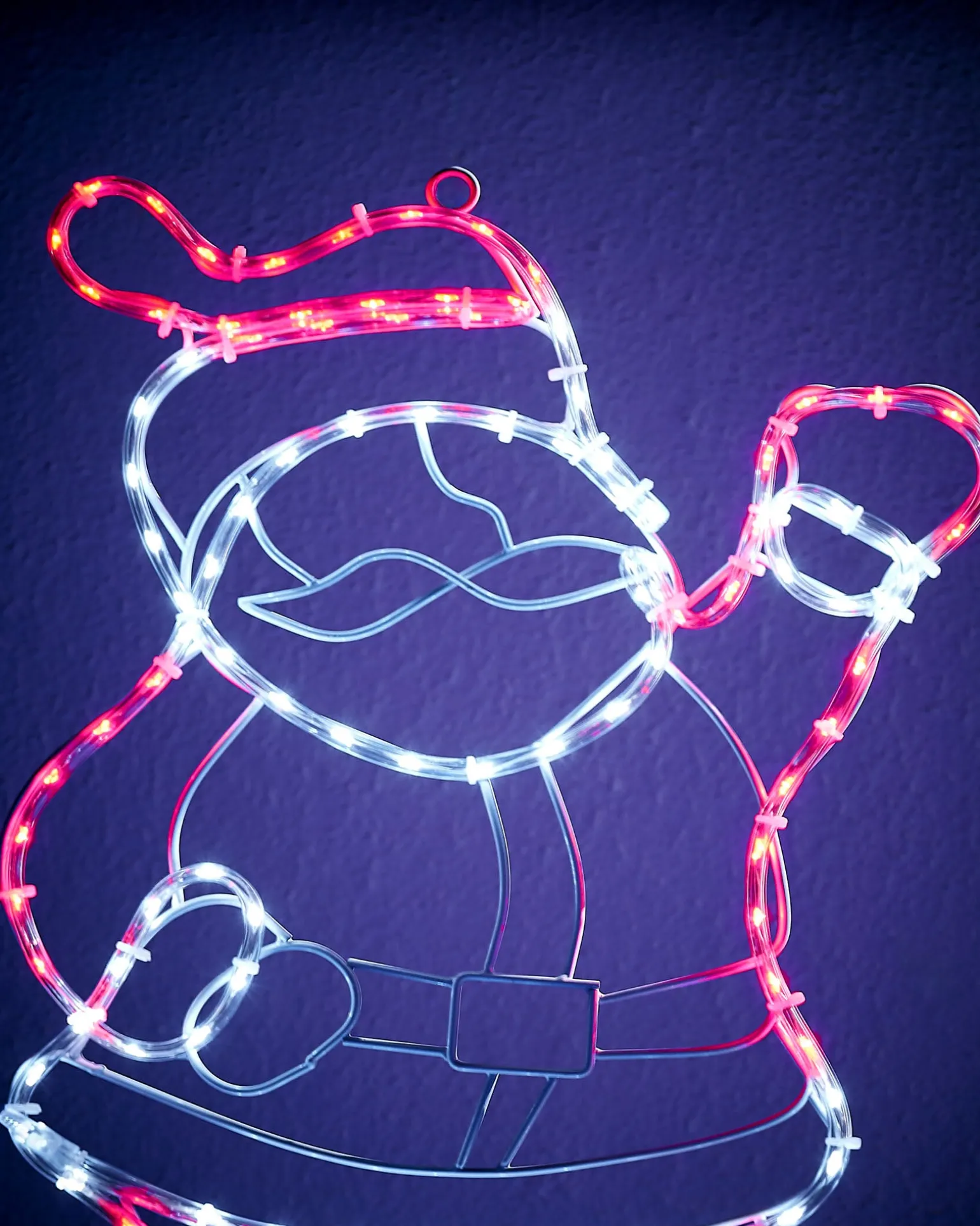 Waving Santa Rope Light Silhouette, 51 Cm