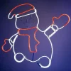Waving Snowman Neon Rope Light Silhouette, 72 Cm
