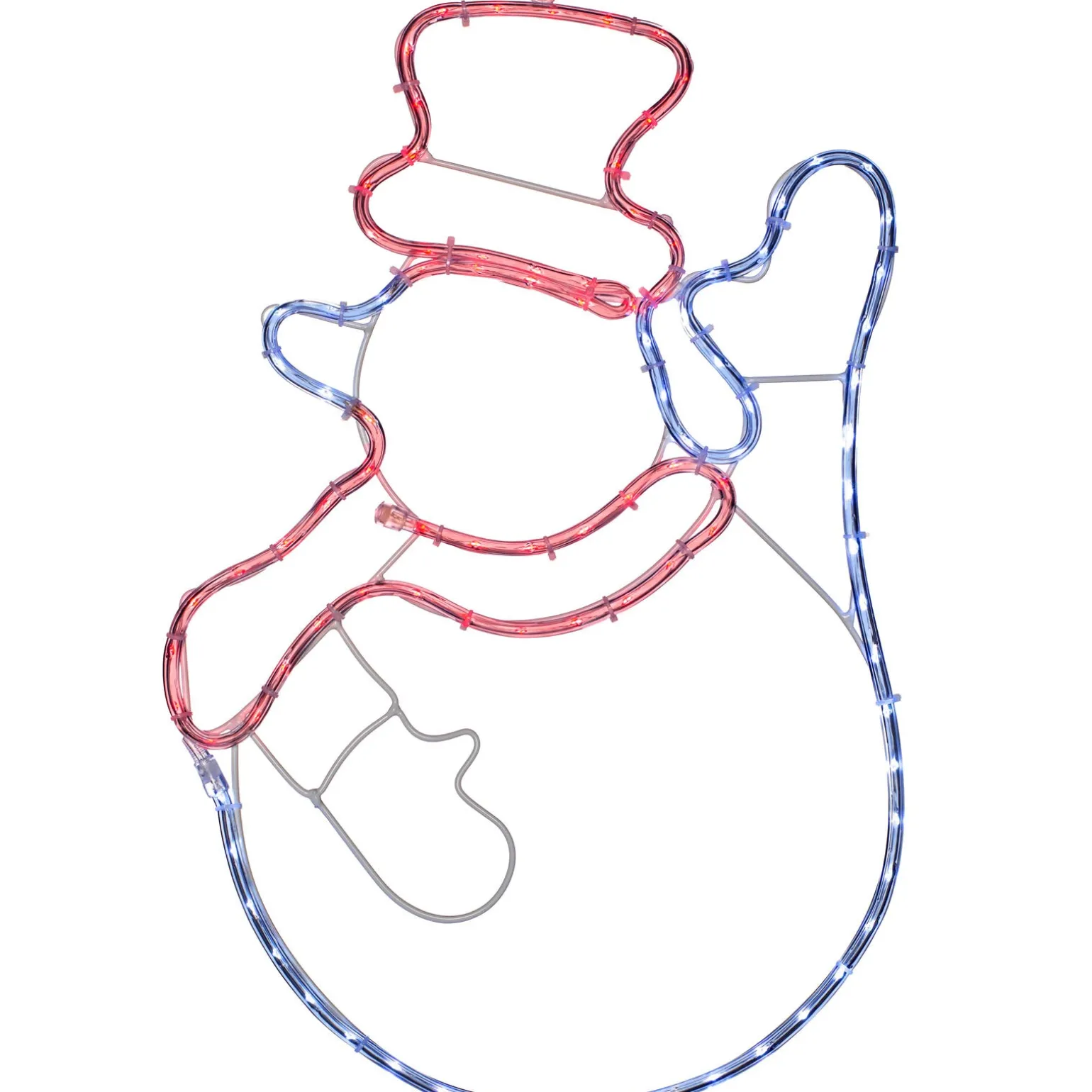 Waving Snowman Rope Light Silhouette, 51 Cm