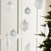 White Glass Baubles, 20 Pack