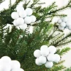 White Glass Berry Cluster Baubles, 10 Pack
