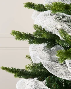 White Mesh With Pale Gold Foil, 9 M